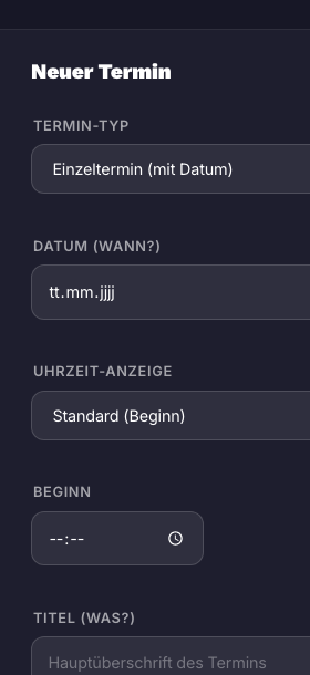 Terminformular